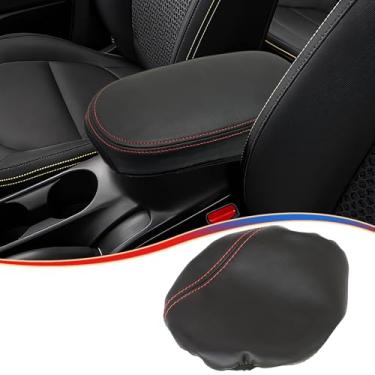 Imagem de MUXEE Capa de apoio de braço, para kia Soul 2014 2015 2016 2017 2018 2019, couro de microfibra, almofada protetora de couro para console médio - Pontos vermelhos