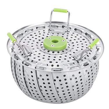 Imagem de Cesta de Vaporizador, Rack de Vaporizador de Aço Inoxidável Dobrável e Expansível Vaporizador de Vegetais Vaporizador de Alimentos Panela de para Alimentos Fritos Frutas