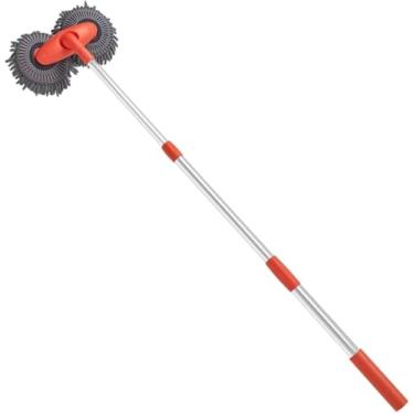 Imagem de Esfregão De Escova De Lavagem De Carro Com Alça Longa Cabeça Dupla Rotação De 360 ° Chenille Microfibra Kit De Limpeza De Carro Espanador De Escova Telescópica Para Limpeza De, A