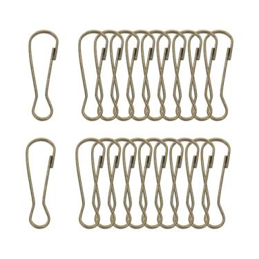 Imagem de PATIKIL Ganchos de cordão, 20 peças 50 x 15,7 x 3,4 mm aço inoxidável 304 gancho de pressão de mola clipes de metal fecho para chaveiro, chaveiro, cartão de identificação, cortina de chuveiro, bronze