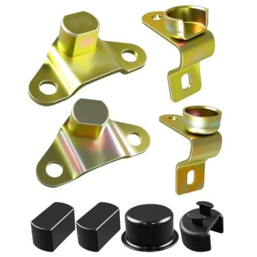 Imagem de TIKSCIENCE Kit de tampa de bucha e dobradiça de porta traseira com encaixe lateral para Chevy Silverado GMC Sierra 1999-2006 Substitua 38642 15074252 15074253 15078745 15078746, esquerda e direita