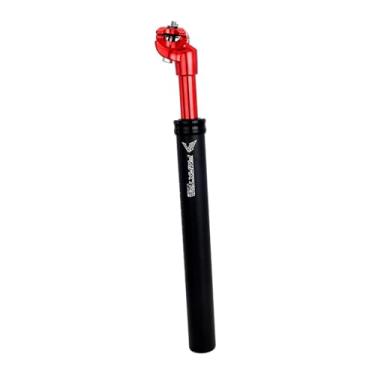 Imagem de Baoblaze Canote de selim com suspensão para bicicleta, peças de bicicleta, amortecedor ajustável, canote para passeio, escalada, viagem e corrida, 31.6 Mm Vermelho