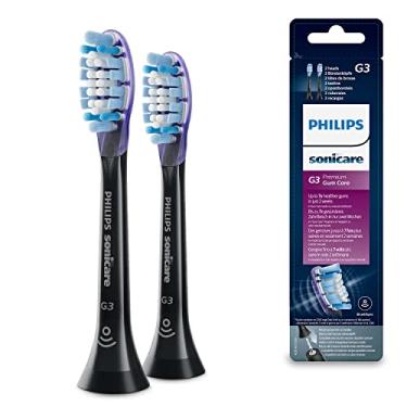 Imagem de Philips Cabeças de escova de substituição para cuidados com gengivas premium Sonicare genuínas, pacote com 2, preto - HX9052/33