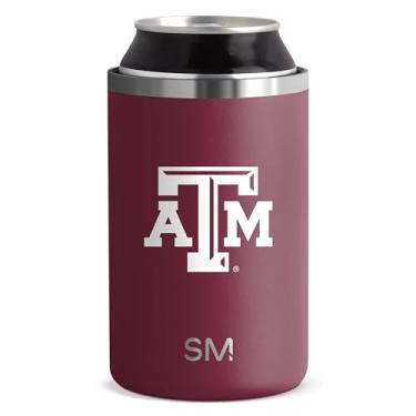 Imagem de Simple Modern Refrigerador de lata isolado Texas A&M Aggies oficialmente licenciado para latas finas – Seltzer, cerveja e mais