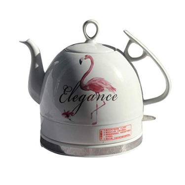 Imagem de wang hao shop Chaleiras, chaleira de cerâmica desligamento automático base rápida fervura removível proteção contra fervura a seco 1L 1Kw 2 bandejas de copo de água/chaleira/a