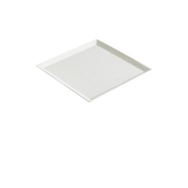 Imagem de URGDWEKJY Bandeja de jantar, prato quadrado de cerâmica branca, prato plano, prato raso, prato de vegetais, prato de comida ocidental, hotel, restaurante, hotel, utensílios de mesa, prato de jantar