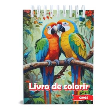 Imagem de Livro de Colorir Aves, Gramatura 120g, A5, Um Desenho em Cada Folha, 50 desenhos