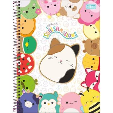 Imagem de Caderno Squishmallows TILIBRA Universitário ESPIRAL - 1 Matéria 80 Folhas (Gatinho Meio)