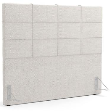 Imagem de Cabeceira Cama Box Casal King 195 Cm Roma W01 Linho Champagne - Lyam