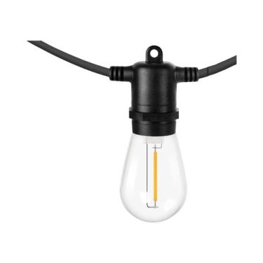 Imagem de Luzes De Cordão LED S14 De 50FT Para Exterior, Dimerizáveis, Conectáve