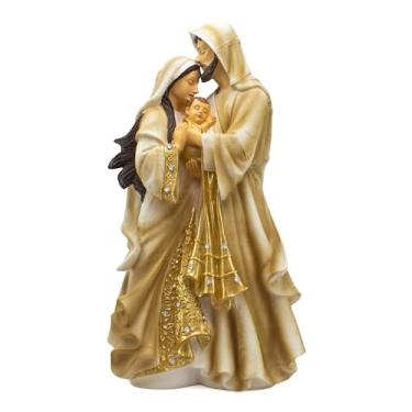 Imagem de Imagem Sagrada Família Importada Dourada Resina 41 cm