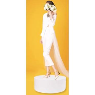 Imagem de Suporte de exibição redondo manequim, pedestal de exibição de loja de noivas, plataforma de elevação de 81 kg para loja de roupas domésticas (50 x 30 cm)