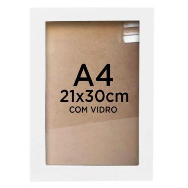 Imagem de Moldura Quadro A4 21x30 Diploma Certificado Foto com Vidro - Várias Co