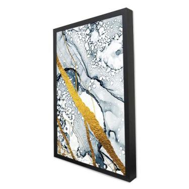 Imagem de Quadro Decorativo Abstrato Mármore Delux em Moldura Caixa - TaColado, 
