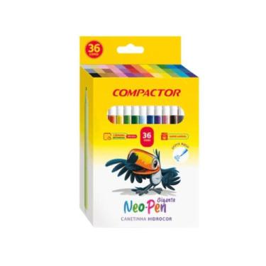 Imagem de Canetinha Hidrografica Neo Pen Gigante 36 Cores Compactor