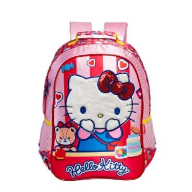 Imagem de Mochila Infantil De Costas Escolar adolescente Jovem Hello Kitty Origi