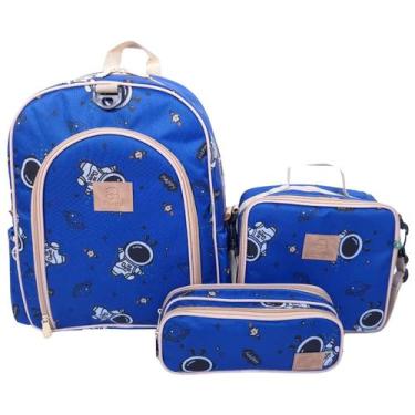 Imagem de Kit Mochila Escolar Infantil Completo Menina Menino Bolsa Resistente c