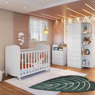 Imagem de Quarto de Bebê Berço Cômoda e Guarda-Roupa com Cantoneira Cambalhota E