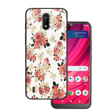 Imagem de Tznzxm Capinha de Celular, Capa para celular Blu View 4 B135DL, design de pintura moderna, flexível, TPU macio, resistente a arranhões, antiderrapante, capa traseira fina para Blu View 4 B135DL branca