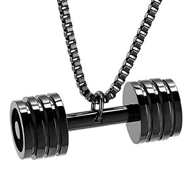 Imagem de YTIYT Colar para urna de cinzas colar de urna de cremação com halteres pingente de cinzas de aço inoxidável lembrança de cinzas, Aço inoxidável, não conhecido