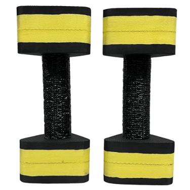 Imagem de Par Halteres Hidroginástica Natação Hidroterapia em EVA 1 A 2 Kg DF4011-BK Preto/Amarelo Dafoca Sports
