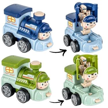 Imagem de Brinquedo Trem A Fricção Bate e Transforma Trenzinho Infantil Transformer (TRE20-22)
