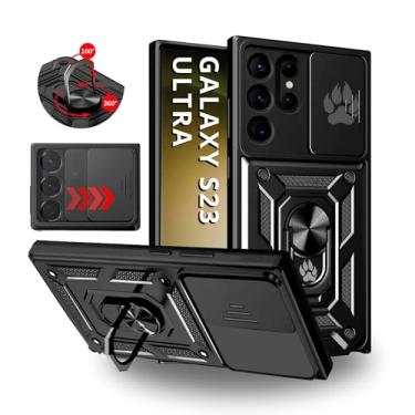 Imagem de Capa Capinha Armor Anti Impacto Ring Luxo Para Galaxy S23 Ultra (Tela 6.8) + Anel Giratório + Proteção De Câmera - Proteção Militar