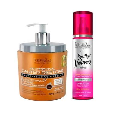 Imagem de Kit Bye Bye Liso Mágico e Másc. Cauter Restore  Forever Liss - Forever
