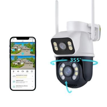 Imagem de Câmera de Segurança Dupla Wi-fi Smart Angulo Duplo A28B 3mp Icsee - Wi