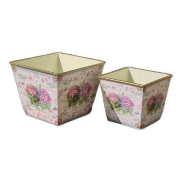 Imagem de Vasos Decorativos 2 Cachepot Floreiras Poliresina 14x18 - Vacheron, Po