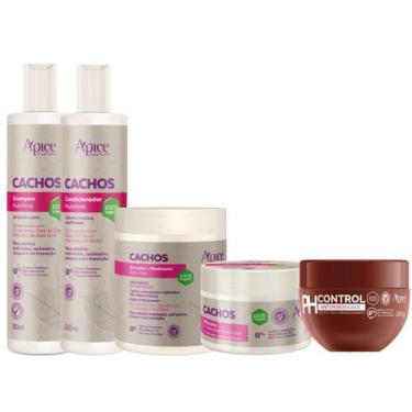 Imagem de Kit Apse Cachos Sh + Cond + Mascara + Ativador + PH Control Cachos Pro