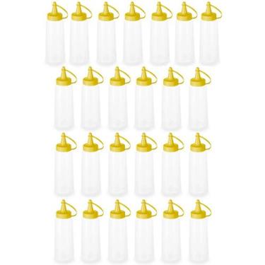 Imagem de 25 Bisnagas Molhos Mostarda Ketchup Maionese 250ml Plasvale Plástica L