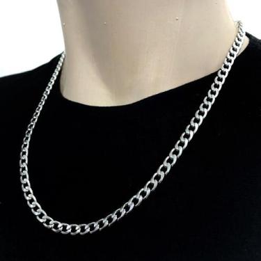 Imagem de Colar Cordão Masculino Grumet 6.0mm Aço Inox Legitimo Prata - Azmar Se