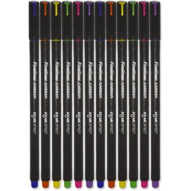 Imagem de Caneta com Ponta Porosa Fineliner 0.5MM Carbon Line  Estojo com 12 Cor