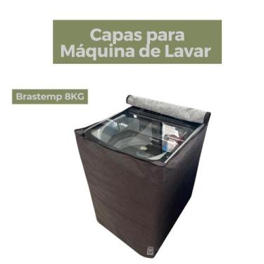 Imagem de Capa para lavadora brastemp 8kg impermeável flex - Capas Flex, MARROM