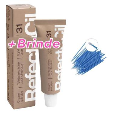 Imagem de Tintura Coloração Refectocil Marrom Castanho Claro 3.1 Para Sobrancelh