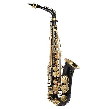 Imagem de Btuty Eb Alto Saxofone Latão Lacado Ouro E Flat Sax 82Z Instrumento de Sopro de Madeira Tipo Chave com Escova de Limpeza Pano Luvas Alça Acolchoada