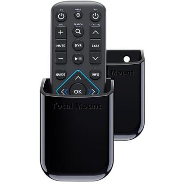 Imagem de TotalMount Suporte remoto universal, suporte para TV/mesa/parede (um controle remoto cabe por suporte e 2 suportes no pacote), preto