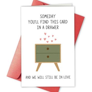 Imagem de Cartão de aniversário engraçado para namorado, namorada, cartão romântico de dia dos namorados para marido e esposa, presente de amor para homens e mulheres, algum dia você encontrará este cartão em