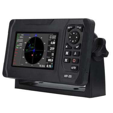 Imagem de Plotter Marinho de 5 Polegadas Com LCD TFT Colorido, Localizador de Peixes à Prova d'água IP66, Medição Precisa de Profundidade e Alarme de Segurança para Barcos de Pesca