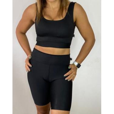 Imagem de Conjunto Bermuda e Top com Bojo Removível Semi Poliamida - Fit by Port