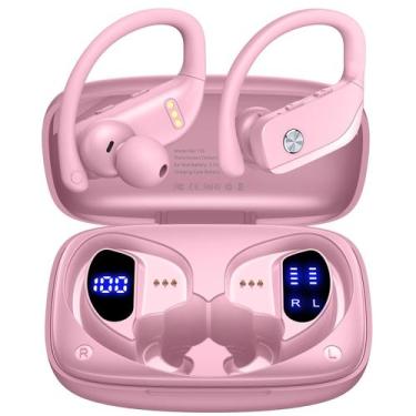 Imagem de Fones de Ouvido Sem Fio bmanl T16 com LED Rosa - Bluetooth