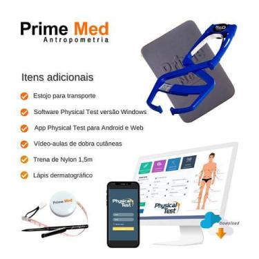 Imagem de Adipometro Clinico Prime Med Neo Plus Azul Com Software Web