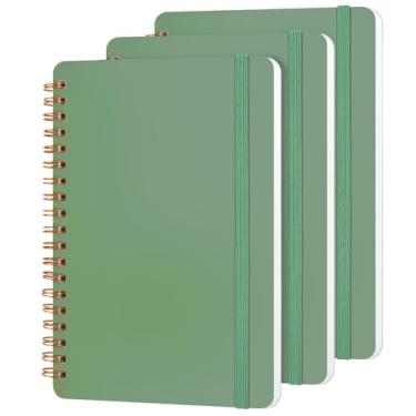 Imagem de Utron 3 PCS Small Spiral Notebook 5x7, Notebooks for Note Taking, Green Spiral Journal Notebook, Work Notebook Small Notebooks 5x7 with Strap, Cute Notebooks for Women 70 Sheets/Note Books
