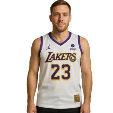 Imagem de Camisa De Time Regata De Basquete LKRS Uniforme Branco Treino DRY FIT 