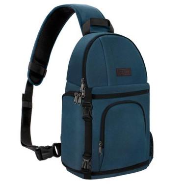 Imagem de Bolsa tipo estilingue para câmera MOSISO DSLR/SLR/Mirrorless Deep Teal