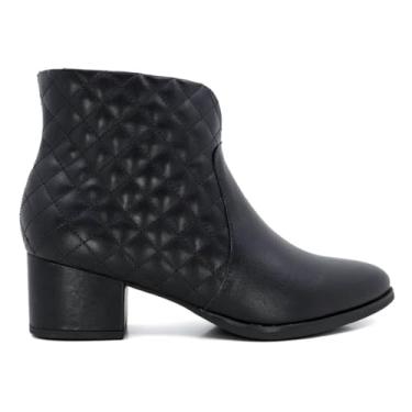 Imagem de Bota Usaflex Feminina Matelassê Couro Preto Ad1519001 33