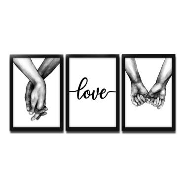 Imagem de Kit 03 Quadross "Mãos Dadas" 43X33X1Cm