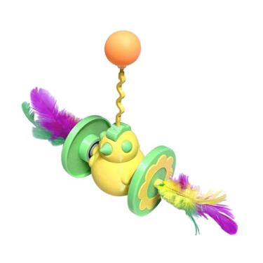 Imagem de Ｂｅｓｇａ Bola de brinquedo para perseguir gatos, bola de enriquecimento, rolo multifuncional fofo, brinquedo interativo para provocar gatos, para quintal