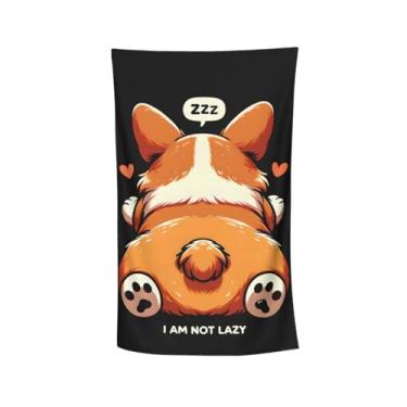 Imagem de MIEPOS Toalha de praia fofa para cães, 81 x 132 cm, toalhas de banho para filhotes de cachorro de secagem rápida sem areia, microfibra leve para viagens, piscina, ioga, praia, atividades ao ar livre